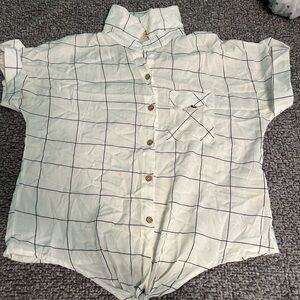 Checkered button down shirt size S